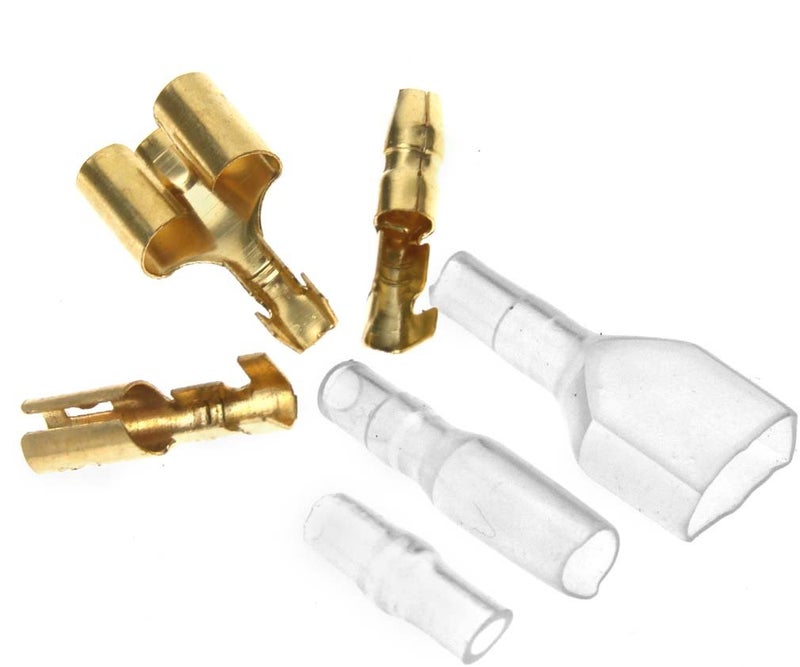 Micro Trader 40 Pcs Motorcycle Bullet Connectors Covers 3.9mm Terminals Male Female Double - Image 1